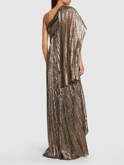 Oscar De La Renta: Plissiertes One-Shoulder-Abendkleid