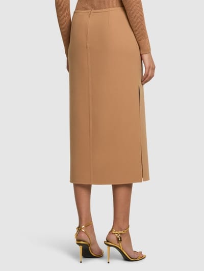 Michael Kors Collection: 羊毛弹力侧面开叉迷笛半身裙