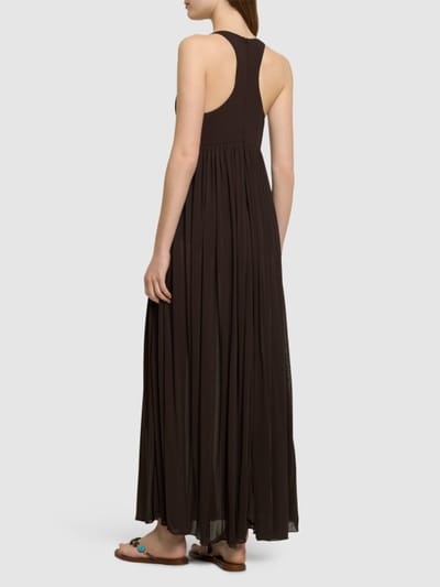 Michael Kors Collection: Abito lungo plissettato in jersey