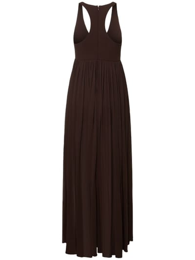 Michael Kors Collection: Abito lungo plissettato in jersey