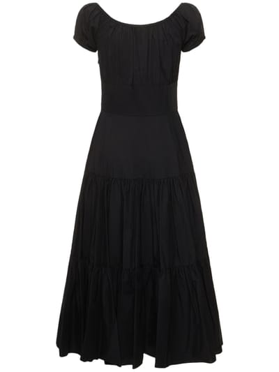 Michael Kors Collection: Abito midi in cotone a balze