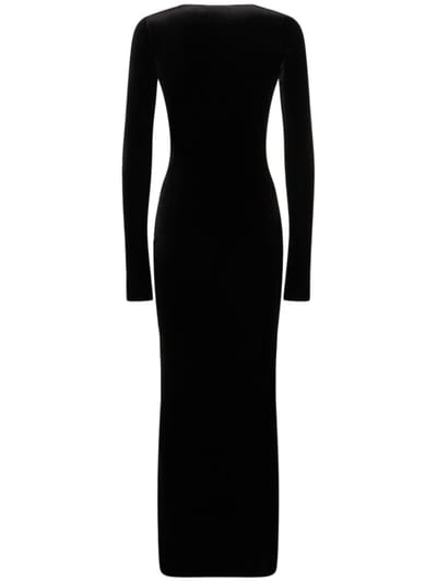 16arlington: Velvet maxi dress with cut-out