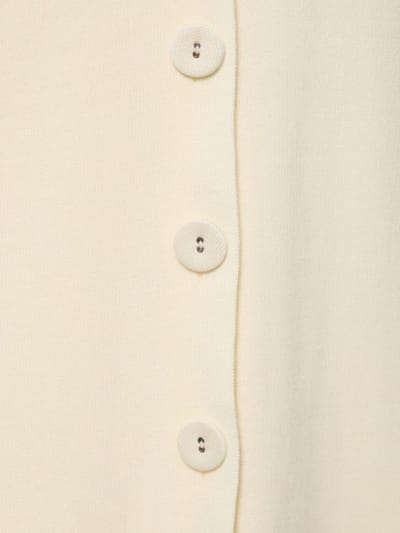 Jil Sander: Abito midi in maglia di cotone