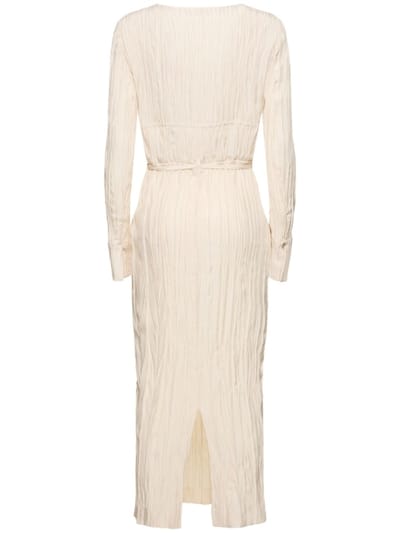 ALTUZARRA: Plissee-Midikleid mit V-Ausschnitt