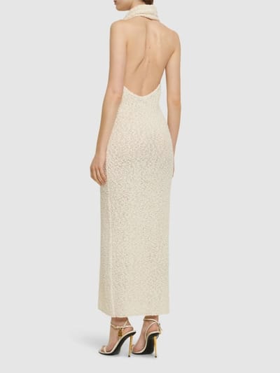 Magda Butrym: Cotton knit dress with cowl neck