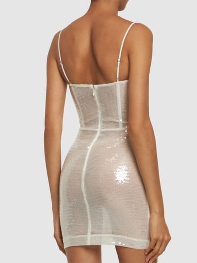 Nensi Dojaka: Miniabito bustier con paillettes