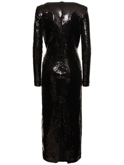 David Koma: Abito midi con paillettes e cut-out