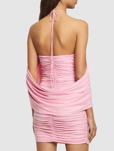 Magda Butrym: Draped mini dress with flower applique