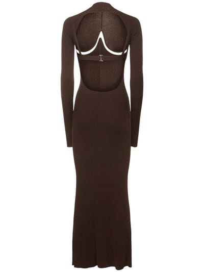 Dion Lee: Ribbed knit maxi dress with cut-outs