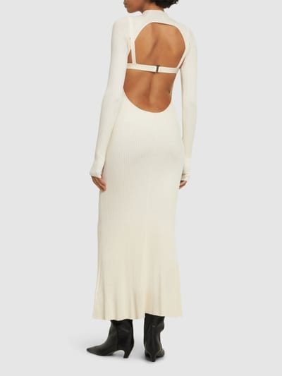 Dion Lee: Ribbed knit cut-out maxi dress