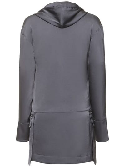 Dion Lee: Satin mini dress with hood