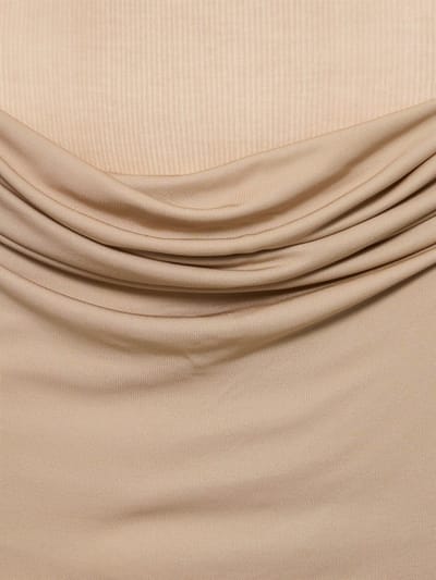 Andreadamo: Draped knit maxi dress