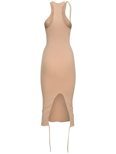 Andreadamo: Halterneck midi dress with slit