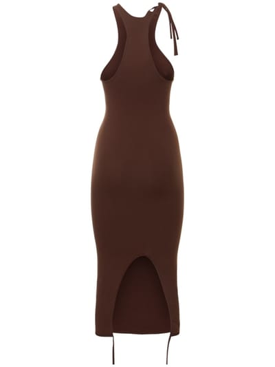 Andreadamo: Halterneck midi dress with slit