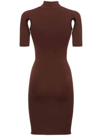 Andreadamo: High-neck dress with cut outs