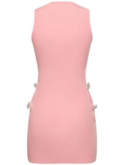 Mach & Mach: Robe courte avec découpes et cristaux