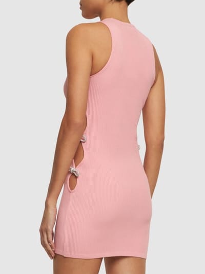 Mach & Mach: Robe courte avec découpes et cristaux