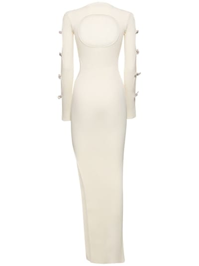 Mach & Mach: Robe longue en maille côtelée