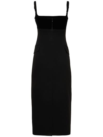 Tory Burch: Vestido midi con tirantes y solapas