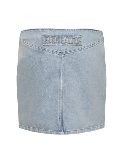 Rotate: 系带牛仔迷你短裙