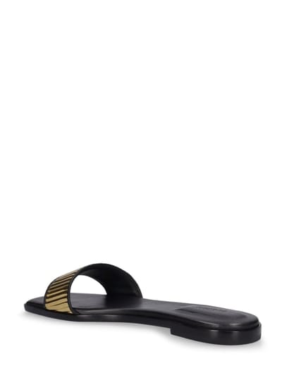 SIMKHAI: Sandali slide con fascia a coste