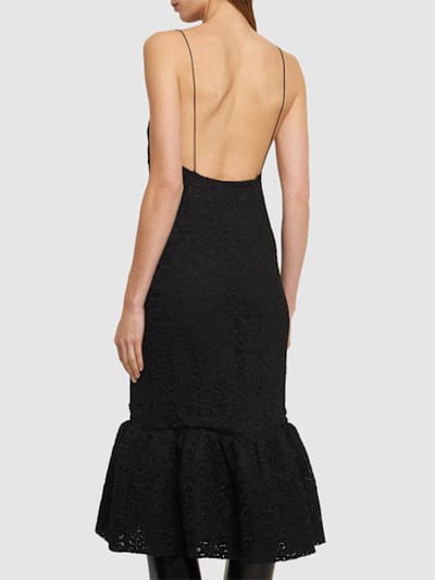 Interior: Abito midi in pizzo con balza