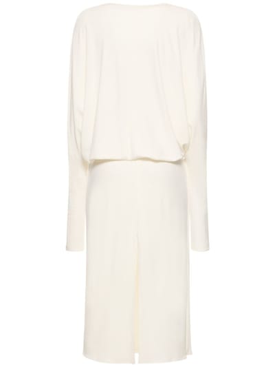 Interior: Midikleid mit tiefem V-Ausschnitt