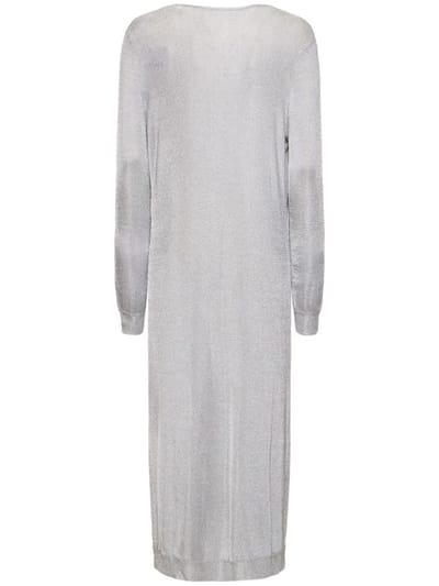 Interior: Vestito lungo in maglia con scollo a V