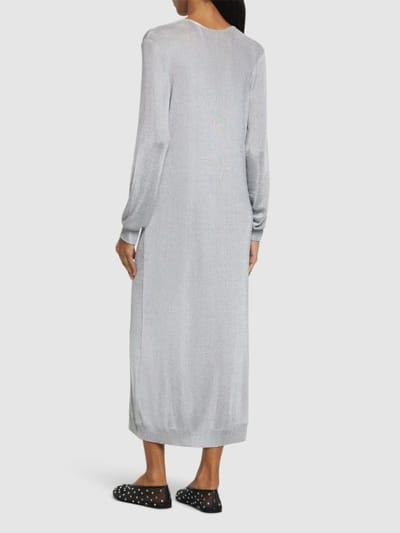 Interior: Vestito lungo in maglia con scollo a V