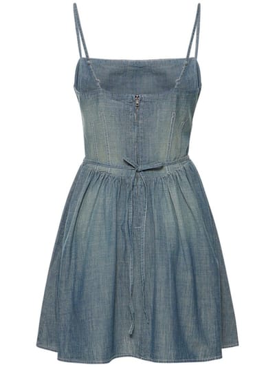 RE/DONE: Vestito corto svasato in cotone