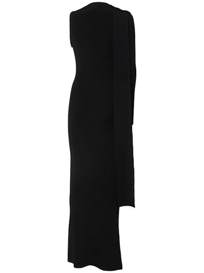 David Koma: Abito lungo monospalla in maglia