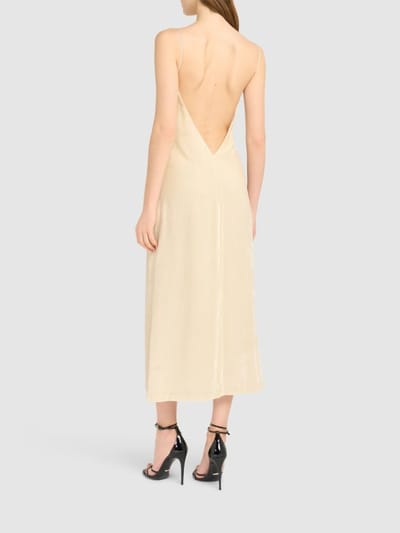 Blumarine: Open-back slip maxi dress