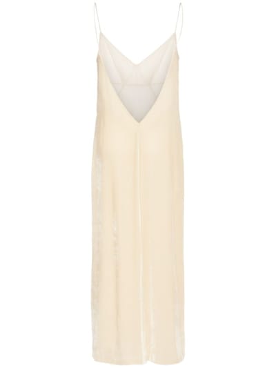 Blumarine: Open-back slip maxi dress