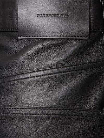 Wardrobe.nyc: 皮革迷你短裙