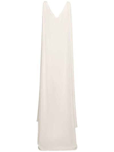 Roland Mouret: Vestito lungo con mantella e fiore