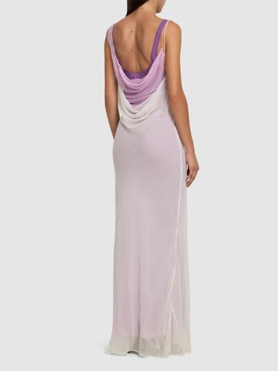 Christopher Esber: Vestido largo en seda drapeado