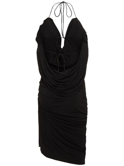 Magda Butrym: Draped halterneck jersey midi dress