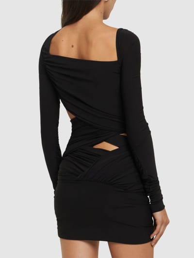 The Attico: Draped mini dress with cut-outs