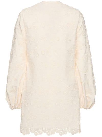 Giambattista Valli: Embroidered long-sleeved mini dress