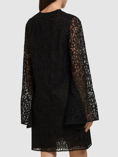 Giambattista Valli: Lace mini dress with flared sleeves