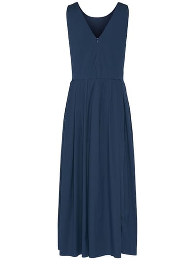 S MAX MARA: Abito midi in cotone con pieghe