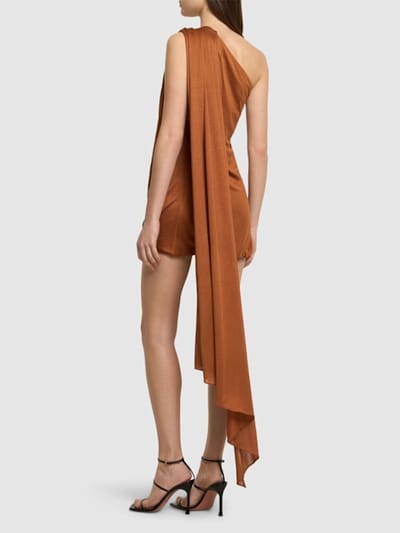 Giuseppe Di Morabito: Draped one-shoulder mini dress