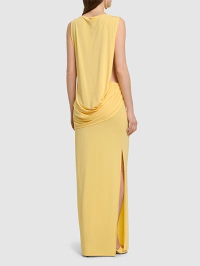 Jacquemus: Maxikleid aus Jersey mit Raffung