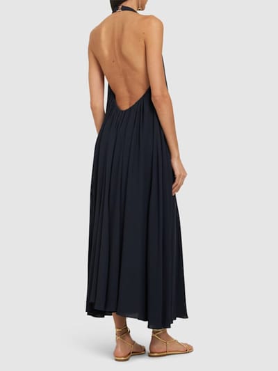 Jacquemus: Neckholder-Maxikleid mit tiefem Ausschnitt