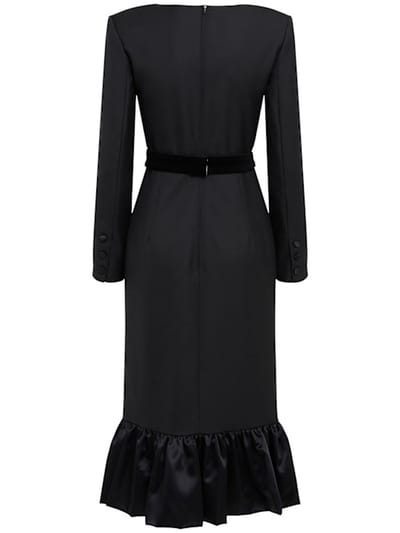 Valentino: Vestito midi in lana vergine