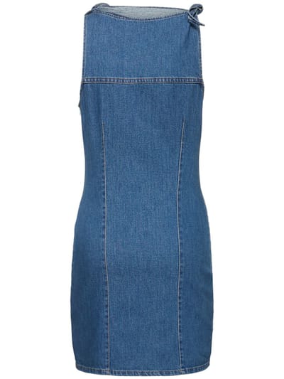 Coperni: Robe courte en denim avec cut-out