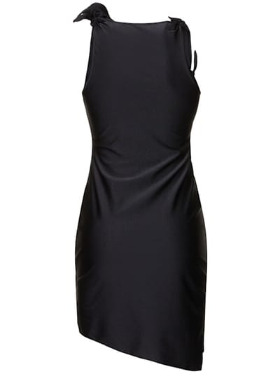 Coperni: Vestido corto asimétrico con rosetas