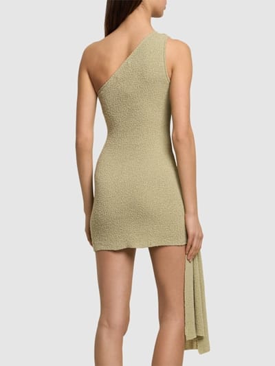 Aya Muse: Vestido corto de punto asimétrico
