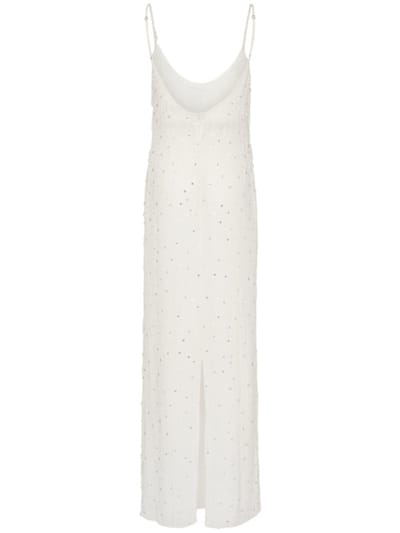 Blumarine: Embroidered long slip dress