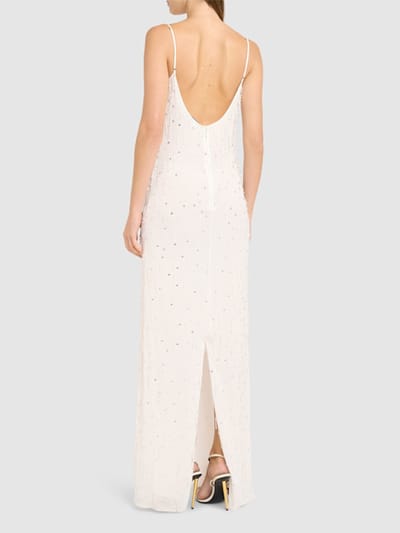 Blumarine: Embroidered long slip dress
